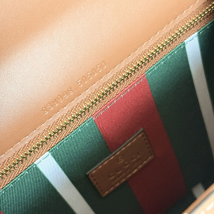 グッチ直営アウトレット店 GUCCI パドロック ミディアム トップハンドルバッグ ベージュ/ブラウン 838998 FAD6L 9758 グッチ バッグ アウトレット - 画像 (2)