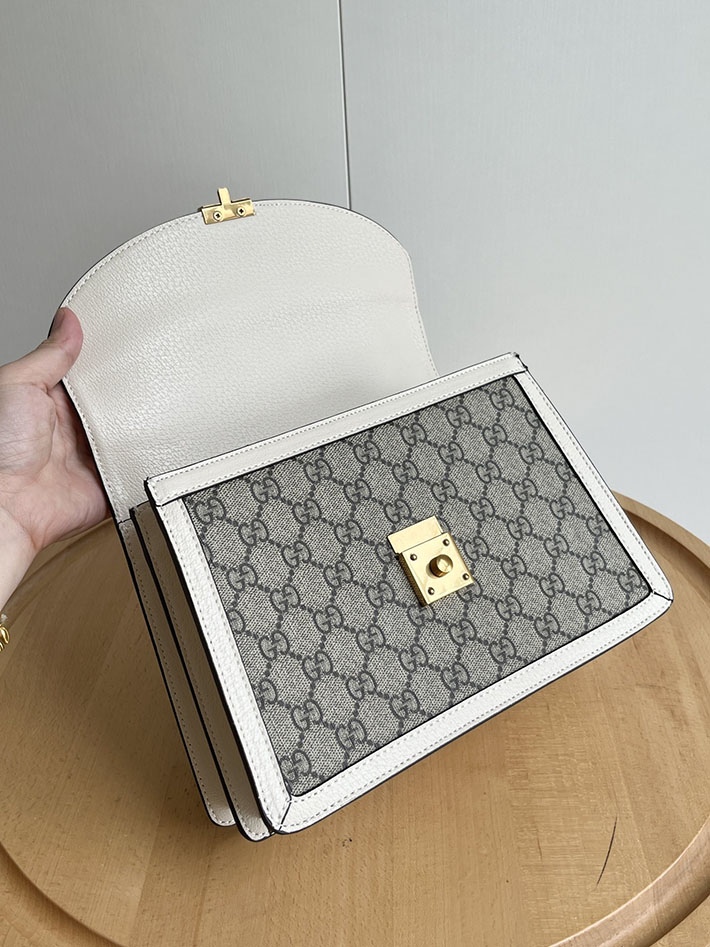 グッチ直営アウトレット店 GUCCI オフィディア ミディアム トップハンドルバッグ ベージュ/ホワイト 651055 96IWX 9641 グッチ ハンドバッグ レディース - 画像 (5)