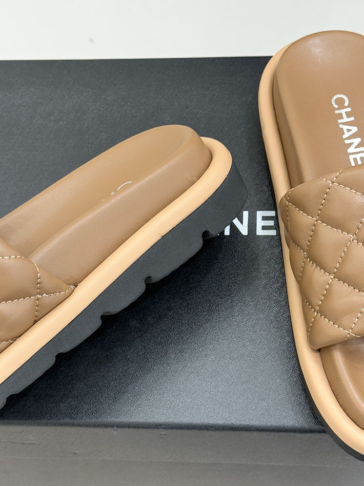 最高級シャネルスーパーコピー CHANEL 2026年 新作 サンダル マトラッセ ココマーク ミュール ブラウン 2630866 サンダル おしゃれ 安い - 画像 (6)