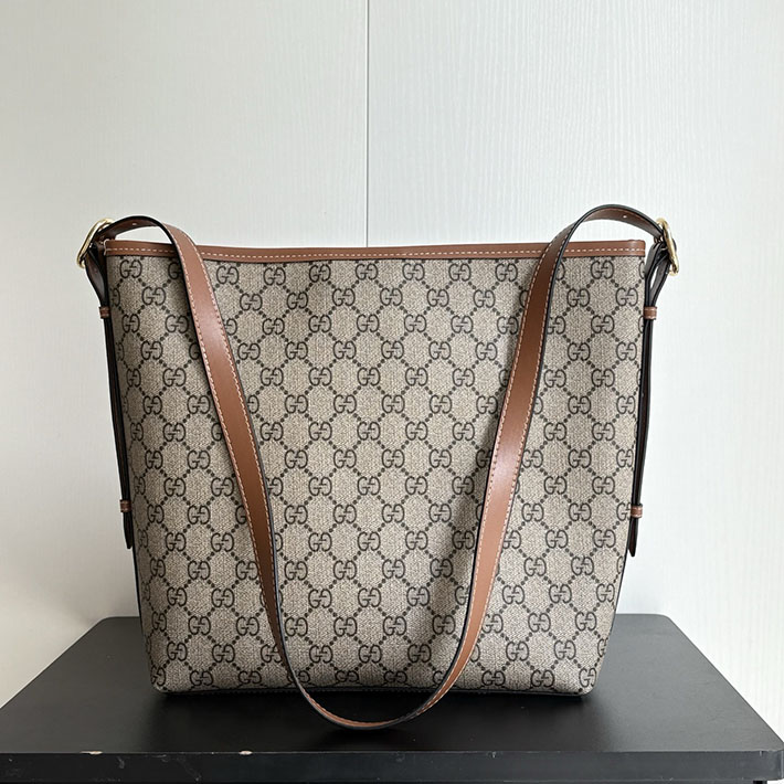 グッチ直営アウトレット店 GUCCI GGエンブレム スモール ショルダーバッグ ベージュ&ダークブラウン 848881 FAD6L 9758 GUCCI バッグ 人気ランキング - 画像 (2)