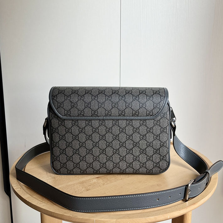グッチ直営アウトレット店 GUCCI オフディア 斜め掛け ショルダーバッグ グレー&ブラック 724704 96IWT 1244 グッチ メッセンジャーバッグ メンズ - 画像 (8)