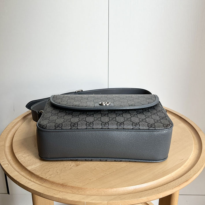 グッチ直営アウトレット店 GUCCI オフディア 斜め掛け ショルダーバッグ グレー&ブラック 724704 96IWT 1244 グッチ メッセンジャーバッグ メンズ - 画像 (7)