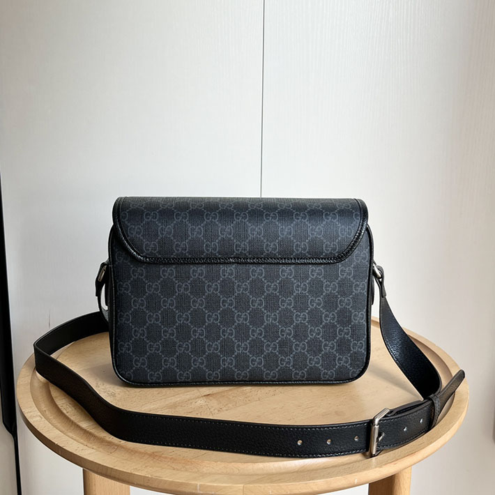 グッチ直営アウトレット店 GUCCI オフディア 斜め掛け ショルダーバッグ ブラック/グレー 724704 96IWT 1095 GUCCI メッセンジャーバッグ アウトレット - 画像 (9)