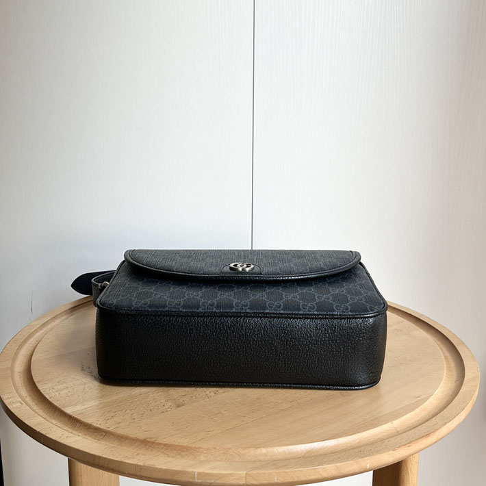 グッチ直営アウトレット店 GUCCI オフディア 斜め掛け ショルダーバッグ ブラック/グレー 724704 96IWT 1095 GUCCI メッセンジャーバッグ アウトレット - 画像 (8)