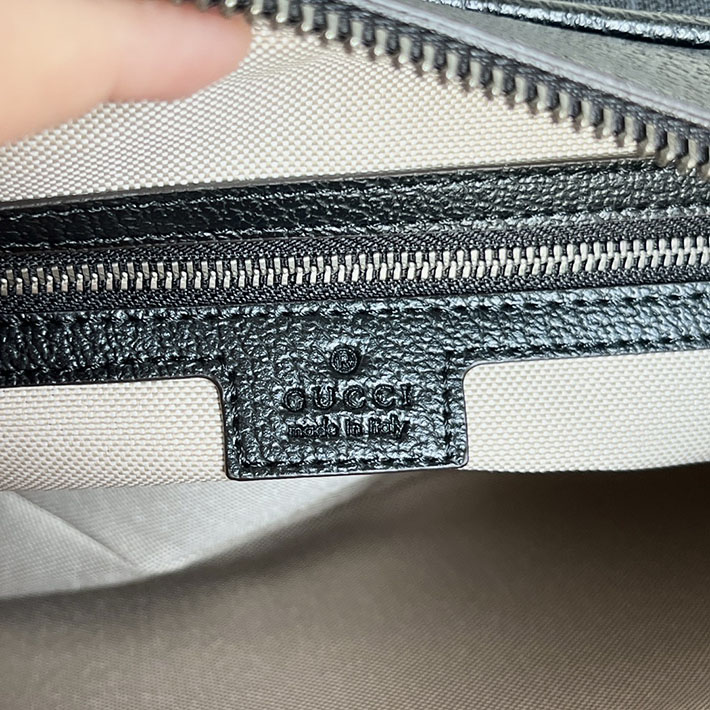 グッチ直営アウトレット店 GUCCI オフディア 斜め掛け ショルダーバッグ ブラック/グレー 724704 96IWT 1095 GUCCI メッセンジャーバッグ アウトレット - 画像 (4)
