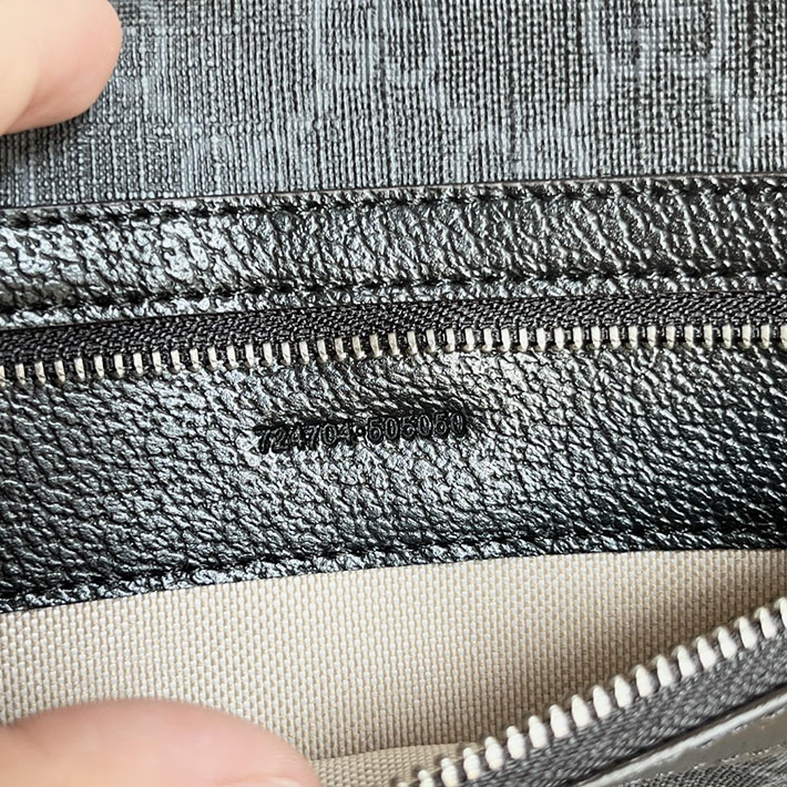 グッチ直営アウトレット店 GUCCI オフディア 斜め掛け ショルダーバッグ ブラック/グレー 724704 96IWT 1095 GUCCI メッセンジャーバッグ アウトレット - 画像 (3)