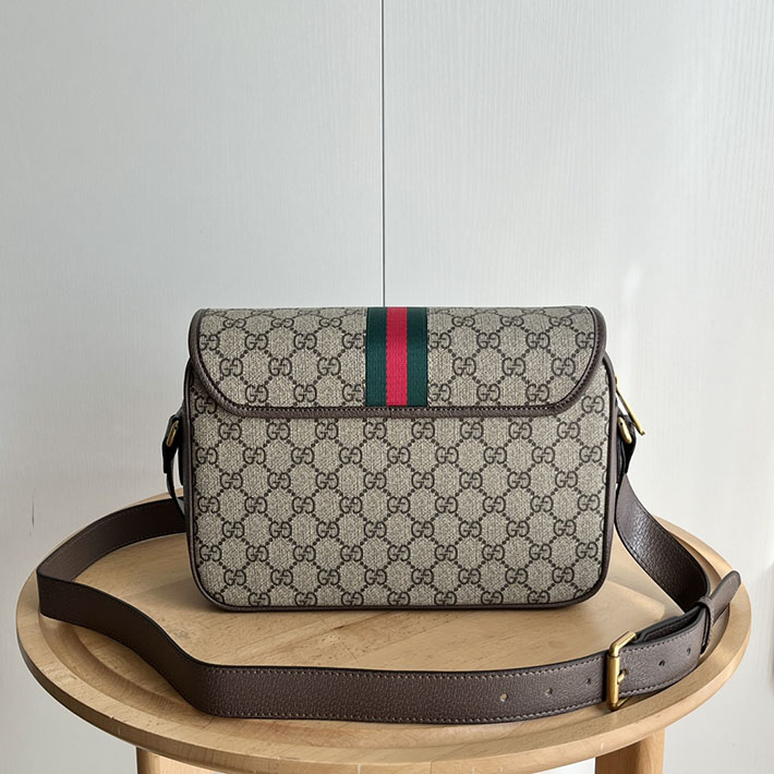 グッチ直営アウトレット店 GUCCI オフディア 斜め掛け ショルダーバッグ ベージュ&エボニー/ブラウン 724704 96IWT 8745 グッチ バッグ メンズ アウトレット - 画像 (9)