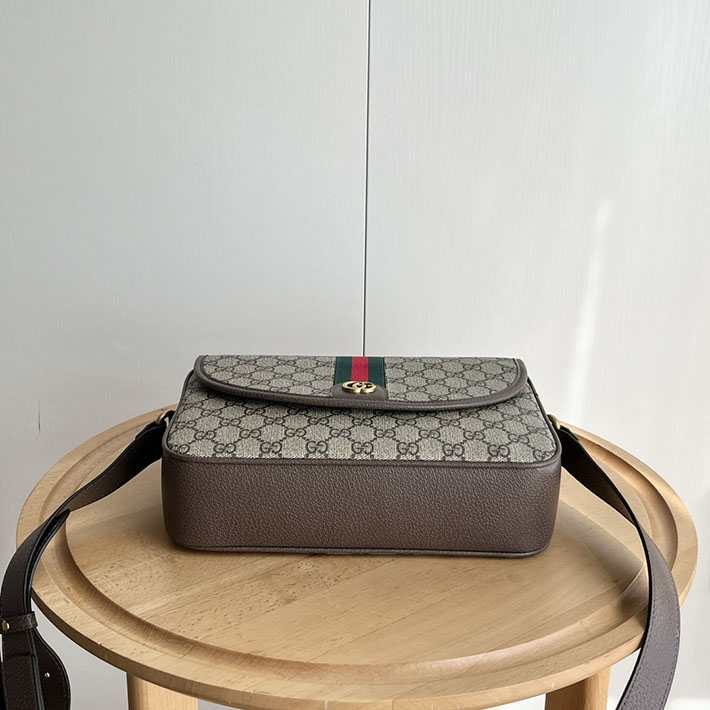グッチ直営アウトレット店 GUCCI オフディア 斜め掛け ショルダーバッグ ベージュ&エボニー/ブラウン 724704 96IWT 8745 グッチ バッグ メンズ アウトレット - 画像 (8)