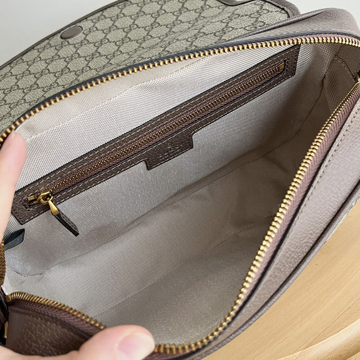 グッチ直営アウトレット店 GUCCI オフディア 斜め掛け ショルダーバッグ ベージュ&エボニー/ブラウン 724704 96IWT 8745 グッチ バッグ メンズ アウトレット - 画像 (5)