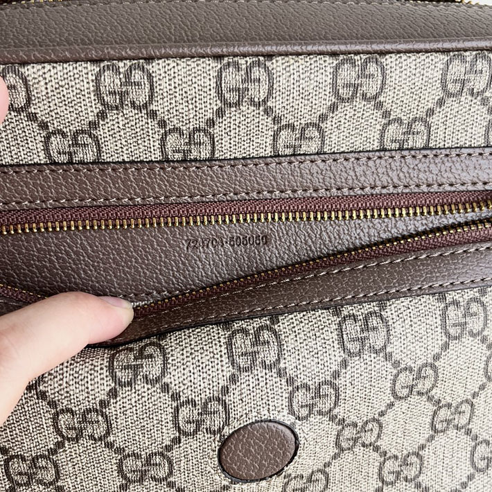 グッチ直営アウトレット店 GUCCI オフディア 斜め掛け ショルダーバッグ ベージュ&エボニー/ブラウン 724704 96IWT 8745 グッチ バッグ メンズ アウトレット - 画像 (3)