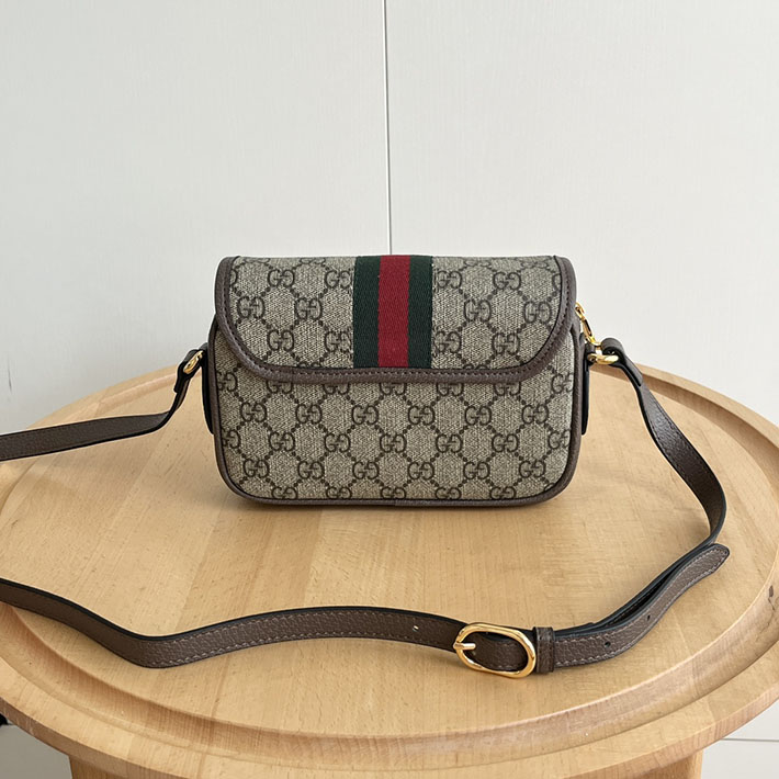 グッチ直営アウトレット店 GUCCI オフィディア ミニ 斜め掛けショルダーバッグ ベージュ×エボニー 772239 FACUJ 8745 レディース グッチ ミニバッグ 人気 - 画像 (8)