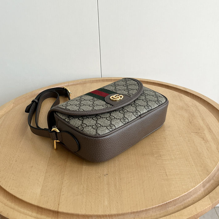 グッチ直営アウトレット店 GUCCI オフィディア ミニ 斜め掛けショルダーバッグ ベージュ×エボニー 772239 FACUJ 8745 レディース グッチ ミニバッグ 人気 - 画像 (6)
