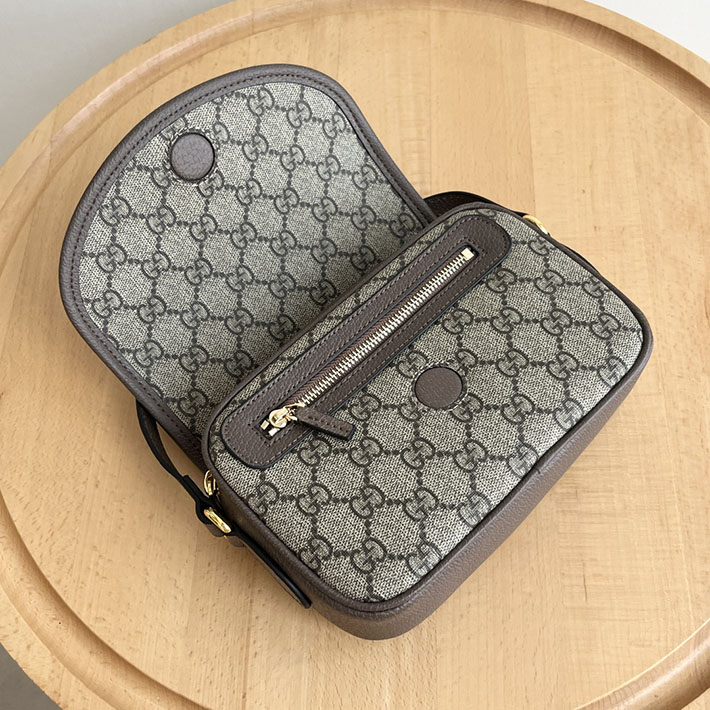 グッチ直営アウトレット店 GUCCI オフィディア ミニ 斜め掛けショルダーバッグ ベージュ×エボニー 772239 FACUJ 8745 レディース グッチ ミニバッグ 人気 - 画像 (5)