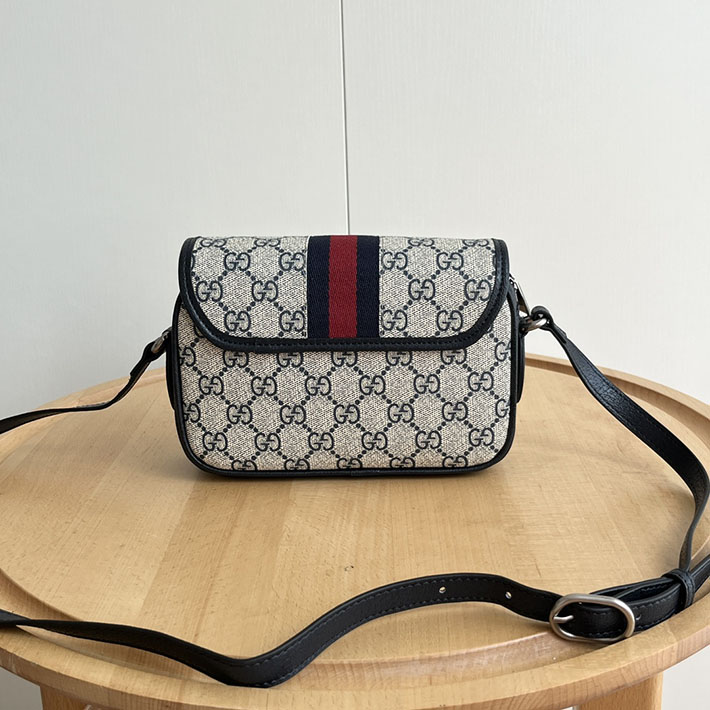 グッチ直営アウトレット店 GUCCI オフィディア ミニ 斜め掛けショルダーバッグ ベージュ&ブルー 772239 FACUJ 4076 グッチ ミニバッグ ショルダー - 画像 (8)