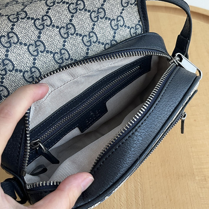 グッチ直営アウトレット店 GUCCI オフィディア ミニ 斜め掛けショルダーバッグ ベージュ&ブルー 772239 FACUJ 4076 グッチ ミニバッグ ショルダー - 画像 (4)