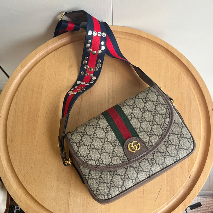 グッチ直営アウトレット店 GUCCI 斜め掛け オフィディア スモール ショルダーバッグ ベージュ&エボニー 722117 FAAX3 9789 グッチ ショルダーバッグ 小さめ - 画像 (8)