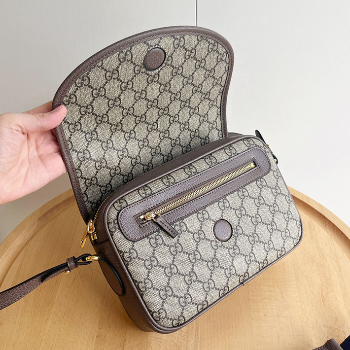 グッチ直営アウトレット店 GUCCI 斜め掛け オフィディア スモール ショルダーバッグ ベージュ&エボニー 722117 FAAX3 9789 グッチ ショルダーバッグ 小さめ - 画像 (7)