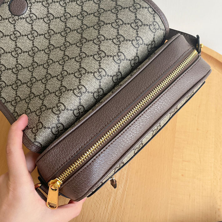 グッチ直営アウトレット店 GUCCI 斜め掛け オフィディア スモール ショルダーバッグ ベージュ&エボニー 722117 FAAX3 9789 グッチ ショルダーバッグ 小さめ - 画像 (6)