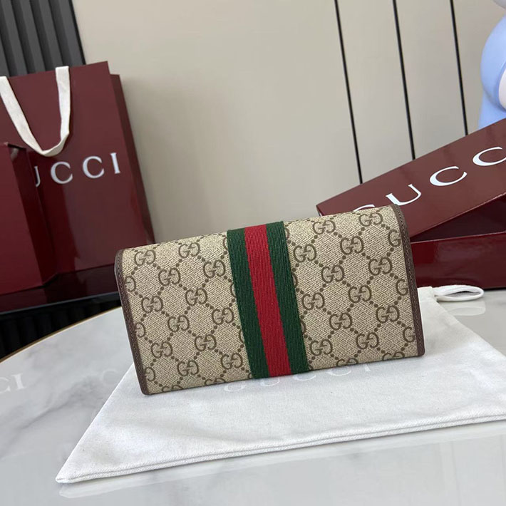 グッチ 財布 アウトレット GUCCI オフィディア コンチネンタルウォレット ベージュ&ダークブラウン 838485 FAE0L 9746 レディース グッチ 長財布 - 画像 (4)