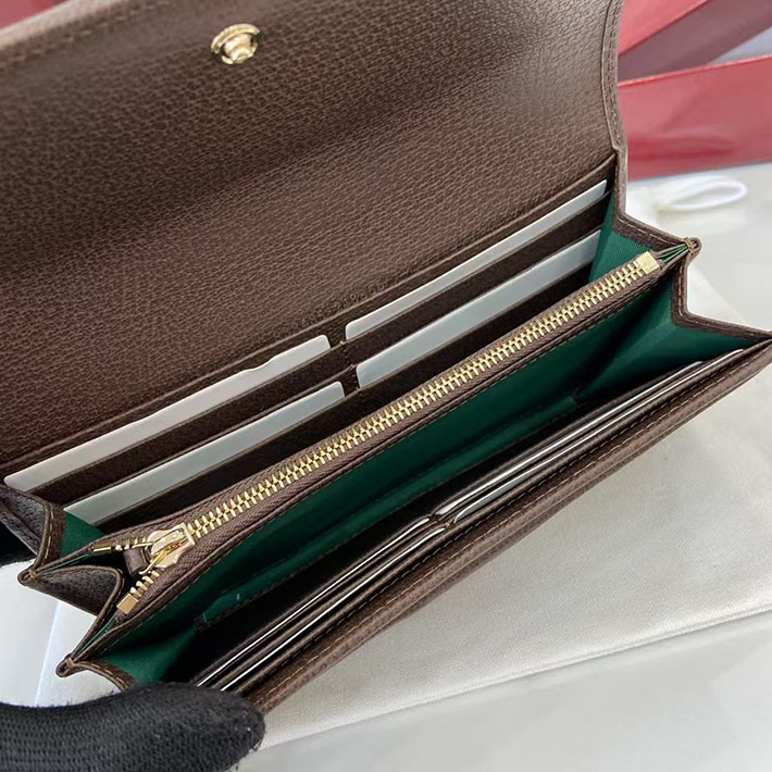 グッチ 財布 アウトレット GUCCI オフィディア コンチネンタルウォレット ベージュ&ダークブラウン 838485 FAE0L 9746 レディース グッチ 長財布 - 画像 (2)