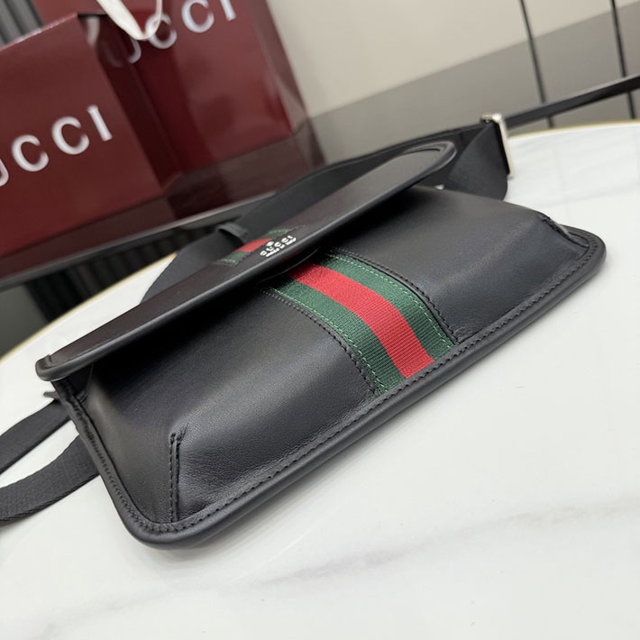 グッチ直営アウトレット店 GUCCI ウェブ トレードマーク スモール ベルトバッグ ブラック 867032 AAGIH 1057 グッチ バッグ メンズ アウトレット - 画像 (11)