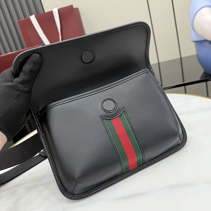 グッチ直営アウトレット店 GUCCI ウェブ トレードマーク スモール ベルトバッグ ブラック 867032 AAGIH 1057 グッチ バッグ メンズ アウトレット - 画像 (8)