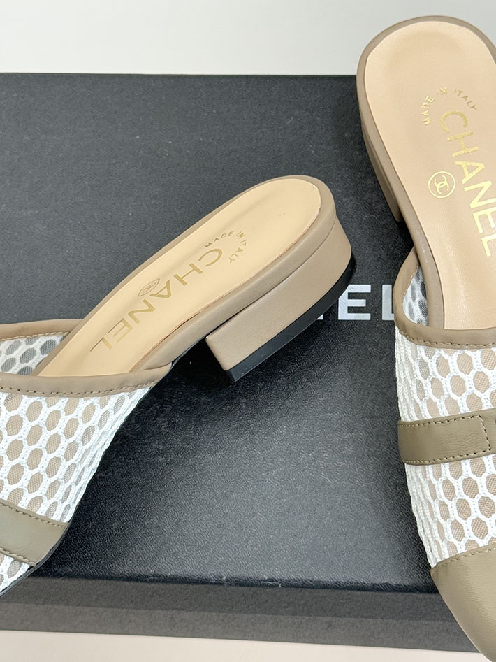 最高級シャネルスーパーコピー CHANEL ミュール サンダルギンガムチェック レザー 靴 グレー 2630910 シャネル サンダル 定価 - 画像 (5)