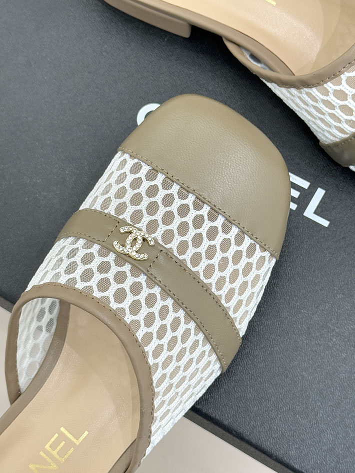 最高級シャネルスーパーコピー CHANEL ミュール サンダルギンガムチェック レザー 靴 グレー 2630910 シャネル サンダル 定価 - 画像 (4)