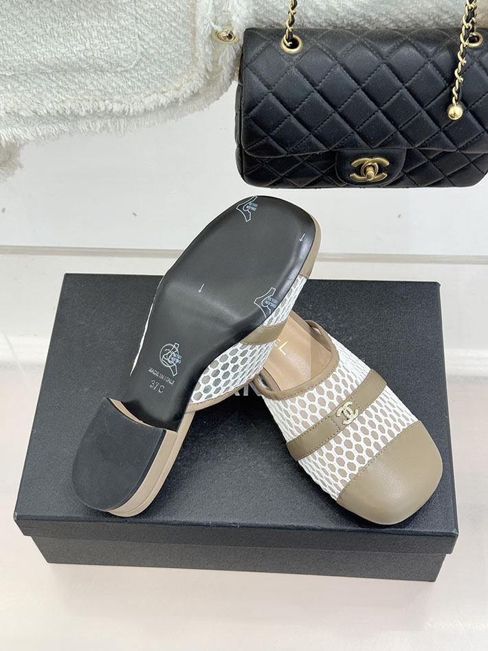 最高級シャネルスーパーコピー CHANEL ミュール サンダルギンガムチェック レザー 靴 グレー 2630910 シャネル サンダル 定価 - 画像 (2)