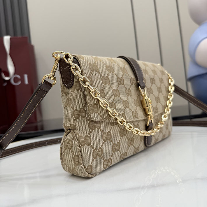 グッチ直営アウトレット店 GUCCI アペリティーヴォ ミディアム ショルダーバッグ サンド&ダークブラウン 866720 FAFV2 9651 GUCCI バッグ 人気ランキング - 画像 (12)