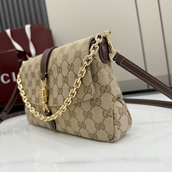 グッチ直営アウトレット店 GUCCI アペリティーヴォ ミディアム ショルダーバッグ サンド&ダークブラウン 866720 FAFV2 9651 GUCCI バッグ 人気ランキング - 画像 (8)