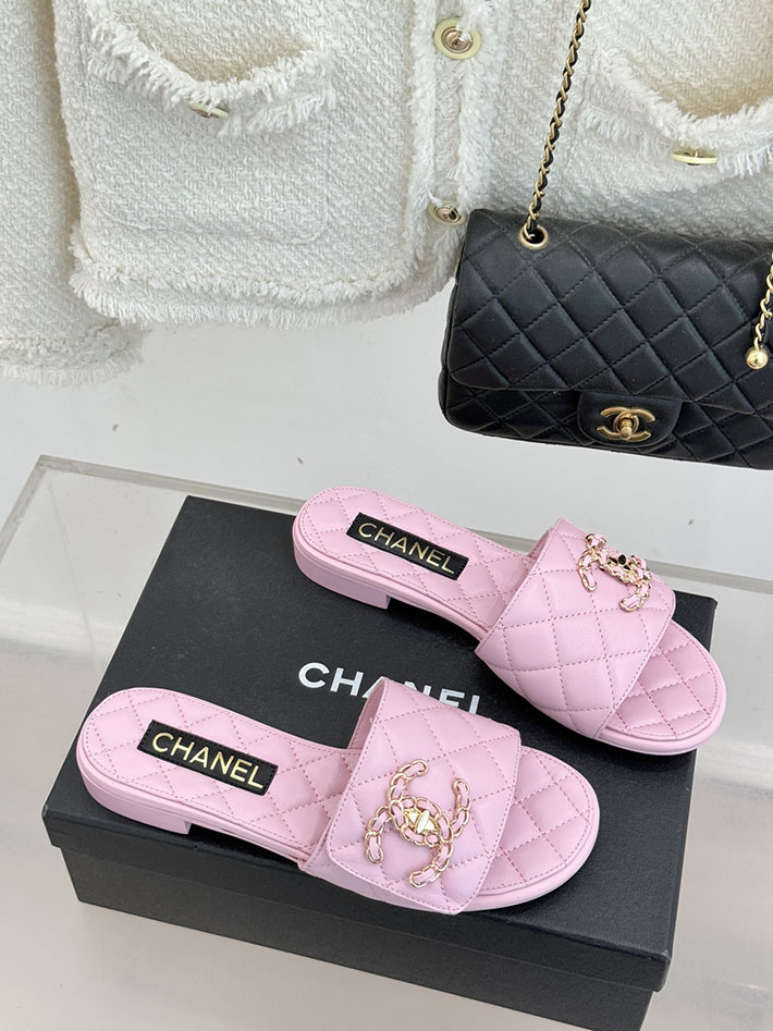 最高級シャネルスーパーコピー CHANEL ココマーク キルティング レザー ミュール サンダル ピンク 2630913 シャネル ミュール ピンク - 画像 (8)