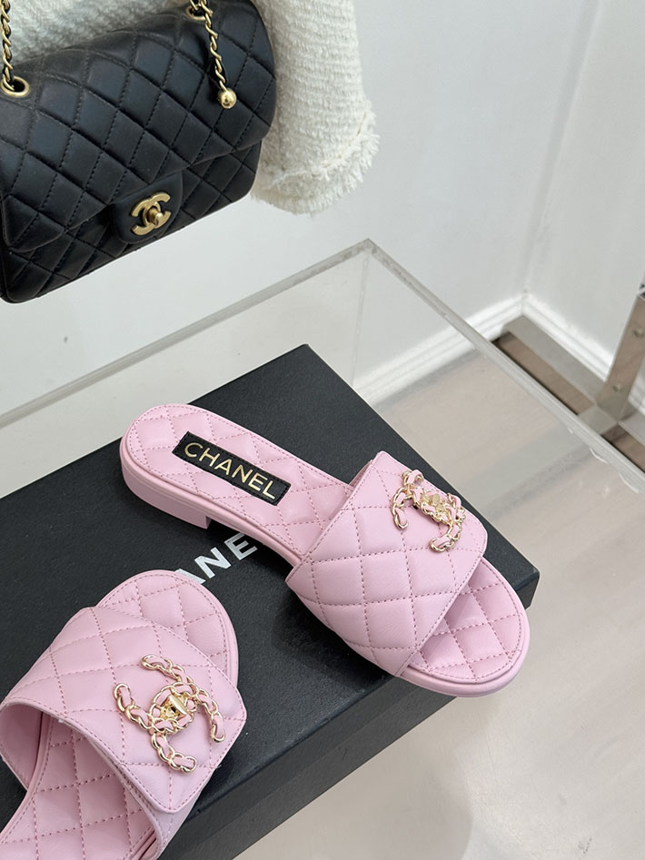 最高級シャネルスーパーコピー CHANEL ココマーク キルティング レザー ミュール サンダル ピンク 2630913 シャネル ミュール ピンク - 画像 (6)