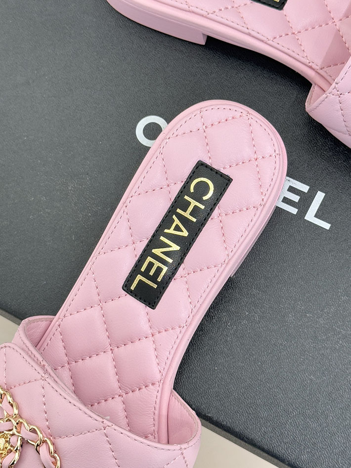 最高級シャネルスーパーコピー CHANEL ココマーク キルティング レザー ミュール サンダル ピンク 2630913 シャネル ミュール ピンク - 画像 (3)