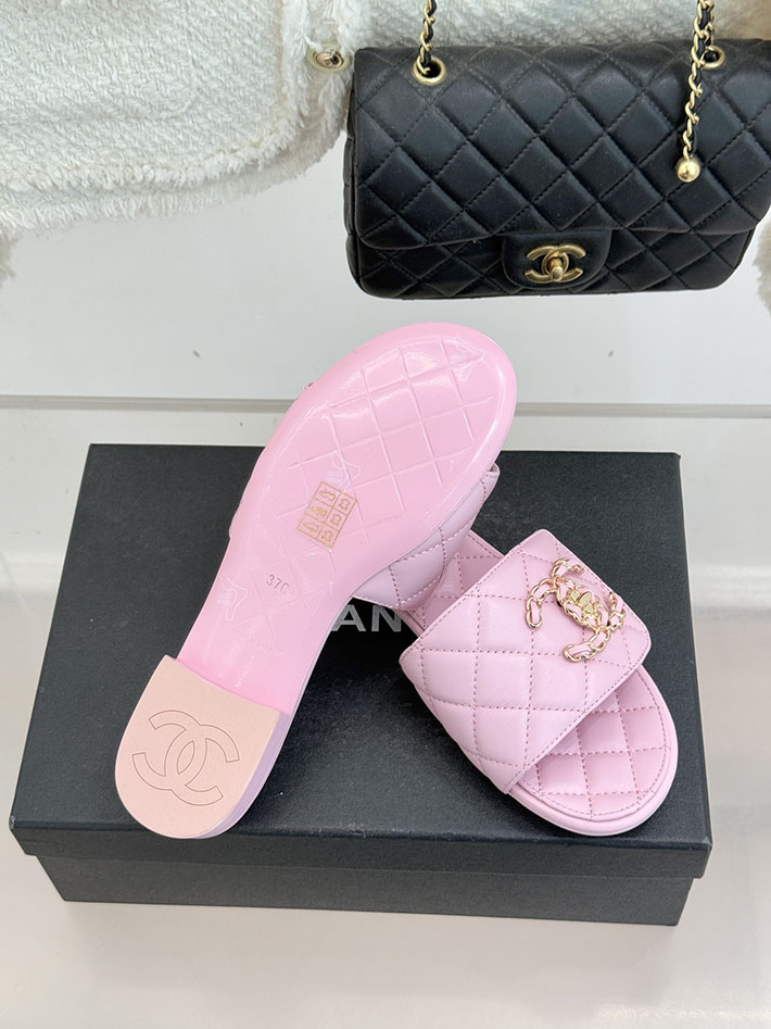 最高級シャネルスーパーコピー CHANEL ココマーク キルティング レザー ミュール サンダル ピンク 2630913 シャネル ミュール ピンク - 画像 (2)