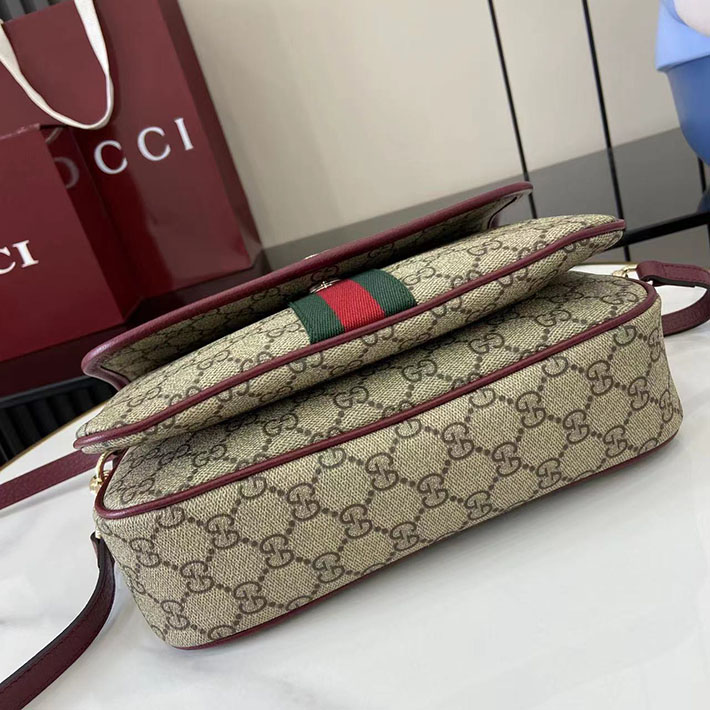 グッチ直営アウトレット店 GUCCI オフィディア ミディアム トップハンドルバッグ ベージュ&ボルドー 836842 FAE0J 9858 グッチ オフィディア アウトレット - 画像 (5)