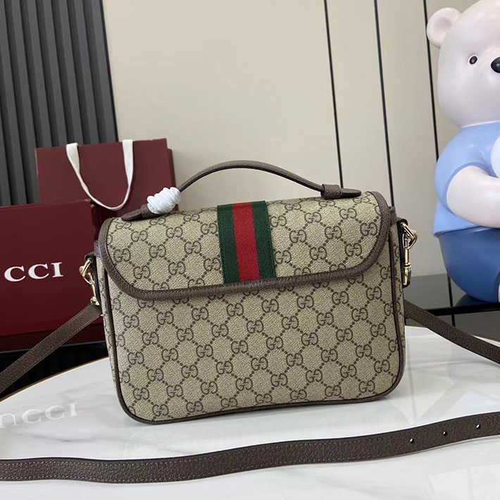 グッチ直営アウトレット店 GUCCI オフィディア ミディアム トップハンドルバッグ ベージュ&ダークブラウン 836842 FAE0J 9867 GUCCI オフィディア 口コミ - 画像 (6)
