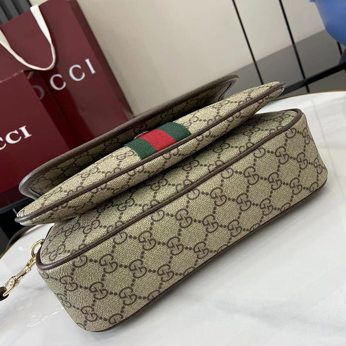 グッチ直営アウトレット店 GUCCI オフィディア ミディアム トップハンドルバッグ ベージュ&ダークブラウン 836842 FAE0J 9867 GUCCI オフィディア 口コミ - 画像 (5)