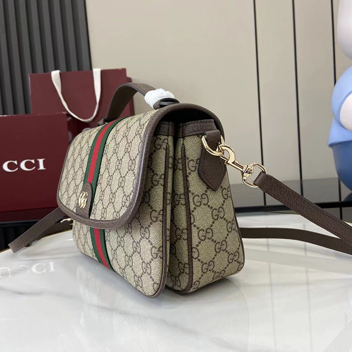 グッチ直営アウトレット店 GUCCI オフィディア ミディアム トップハンドルバッグ ベージュ&ダークブラウン 836842 FAE0J 9867 GUCCI オフィディア 口コミ - 画像 (4)