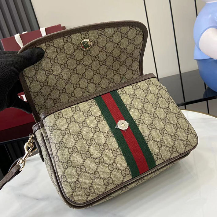 グッチ直営アウトレット店 GUCCI オフィディア ミディアム トップハンドルバッグ ベージュ&ダークブラウン 836842 FAE0J 9867 GUCCI オフィディア 口コミ - 画像 (3)