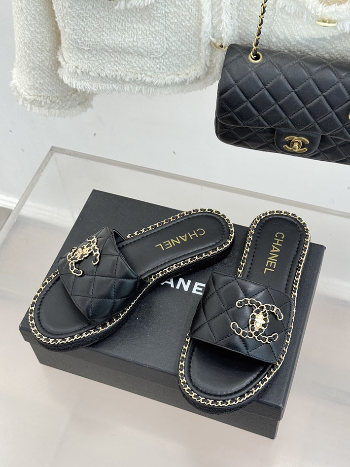最高級シャネルスーパーコピー CHANEL ココマーク キルティング レザー ミュール サンダル ブラック 2630917 シャネル サンダル 公式 - 画像 (9)