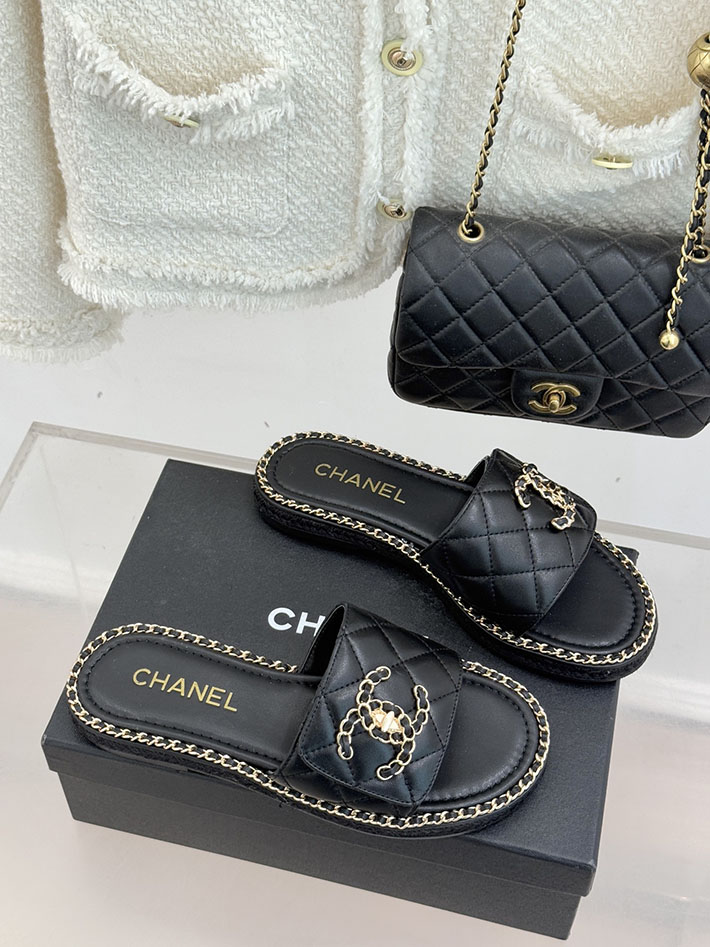 最高級シャネルスーパーコピー CHANEL ココマーク キルティング レザー ミュール サンダル ブラック 2630917 シャネル サンダル 公式 - 画像 (8)