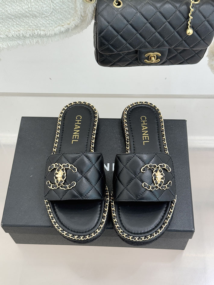 最高級シャネルスーパーコピー CHANEL ココマーク キルティング レザー ミュール サンダル ブラック 2630917 シャネル サンダル 公式 - 画像 (7)
