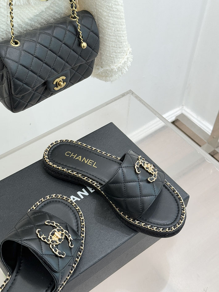最高級シャネルスーパーコピー CHANEL ココマーク キルティング レザー ミュール サンダル ブラック 2630917 シャネル サンダル 公式 - 画像 (6)