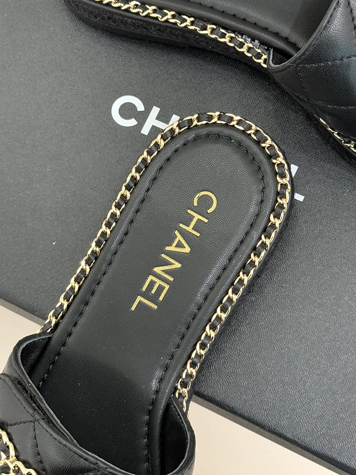 最高級シャネルスーパーコピー CHANEL ココマーク キルティング レザー ミュール サンダル ブラック 2630917 シャネル サンダル 公式 - 画像 (3)
