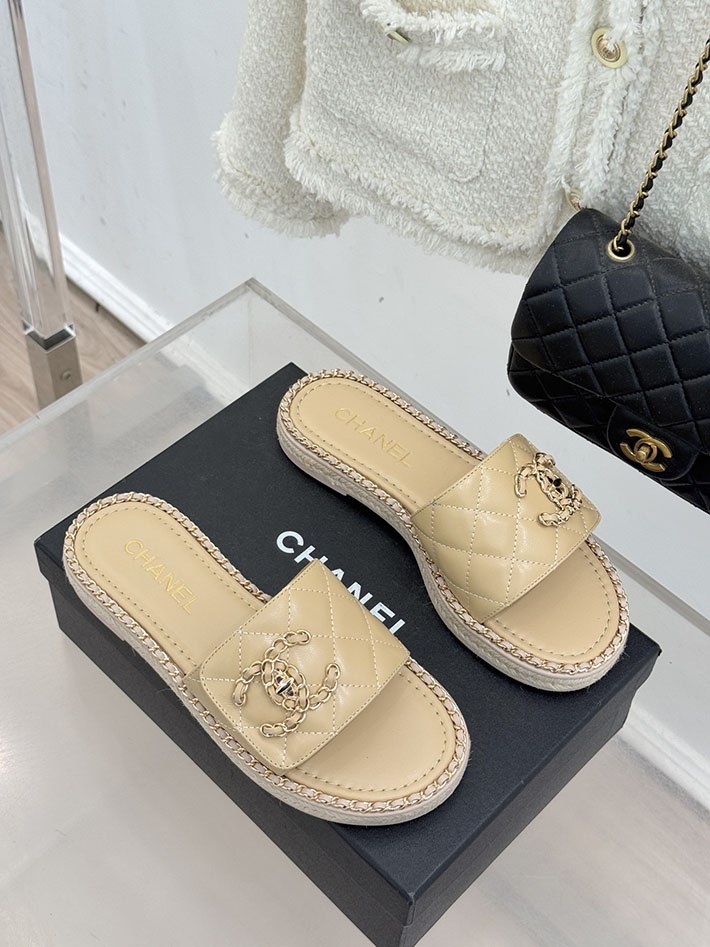 最高級シャネルスーパーコピー CHANEL ココマーク キルティング レザー ミュール サンダル ベージュ 2630919 シャネル 靴 アウトレット - 画像 (8)