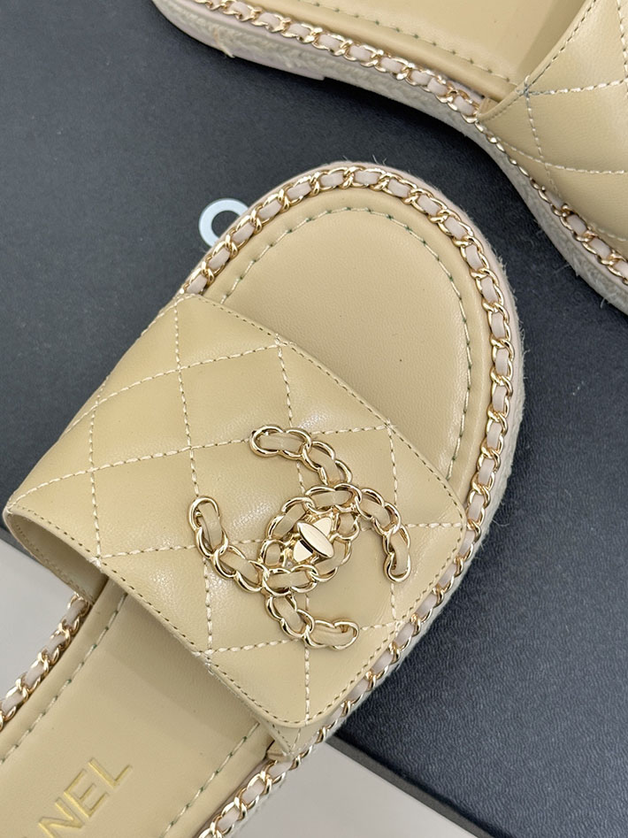 最高級シャネルスーパーコピー CHANEL ココマーク キルティング レザー ミュール サンダル ベージュ 2630919 シャネル 靴 アウトレット - 画像 (4)