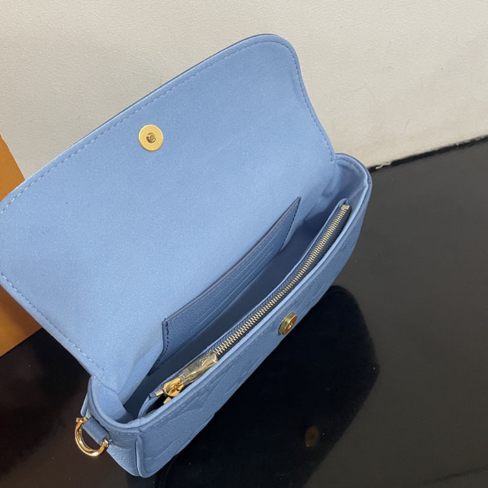 ルイヴィトン販売店舗 レディースバッグ Louis Vuitton ウォレット オン チェーン・アイビー ウォッシュド・ブルー M27755 ヴィトン チェーンウォレット - 画像 (4)