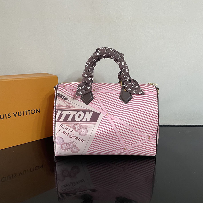 ルイヴィトン販売店舗 レディースバッグ Louis Vuitton スピーディ・ソフト 30 ベージュ ピンク M28750 ルイヴィトン スピーディ30 - 画像 (8)