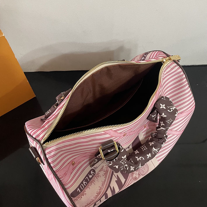 ルイヴィトン販売店舗 レディースバッグ Louis Vuitton スピーディ・ソフト 30 ベージュ ピンク M28750 ルイヴィトン スピーディ30 - 画像 (3)